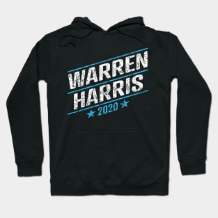 Elizabeth Warren and Kamala Harris on the one ticket? Dare to dream. Presidential race 2020 Distressed text Hoodie